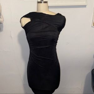 Sexy black bodycon wrap dress from Guess